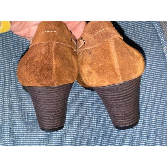 Eddie Bauer Wedge Heels Womens Size 11 Brown Leather Casual  Boho Slip On - Picture 10 of 13